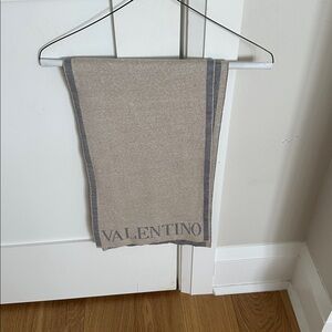 Valentino Taupe and Charcoal Scarf